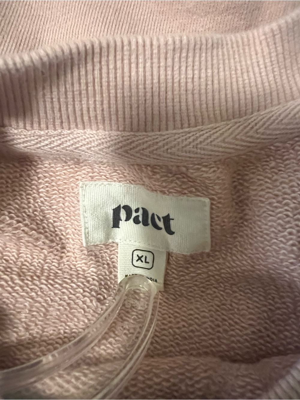 Pact Organic Cotton Raglan Crewneck Sweatshirt Dusty Rose - Picture 4 of 4